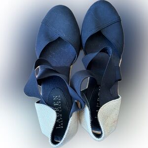 Lauren by Ralph Lauren Women's Black and Tan Espadrilles 7